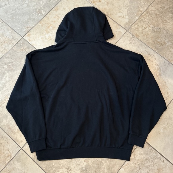 Nike Club FT Oversized Pullover Hoodie Mens Medium Black Sportswear HJ1816-010 - Picture 7 of 8